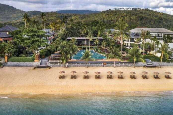 Anantara Bophut Samui Resort Beach Aerial View