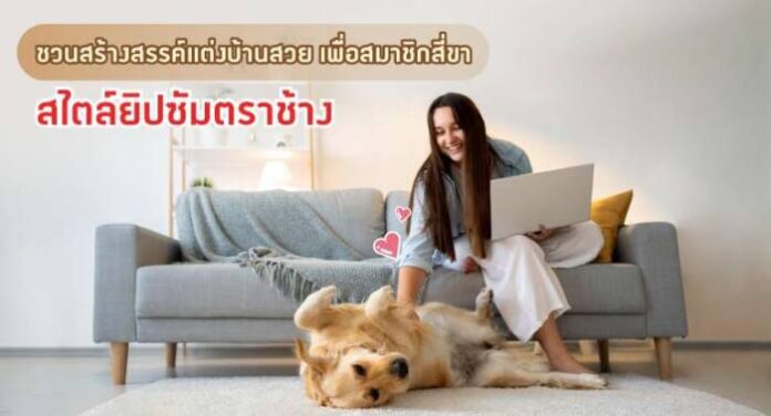 ภาพชวนสร้างสรรค์แต่งบ้านสวย เพื่อสมาชิกสี่ขา สไตล์ยิปซัมตราช้าง