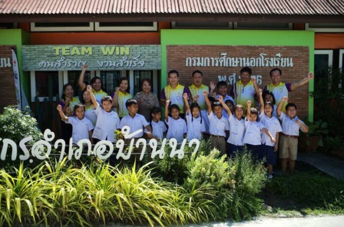 นักเรียนและครูเยี่ยมชมศูนย์ส่งเสริมการเรียนรู้ระดับอำเภอบ้านนา จังหวัดนครนายก