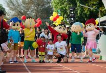 ตูน-อาทิวราห์ พร้อมครอบครัว และเพื่อนพ้องศิลปิน วิ่งการกุศลสุดคิวต์ “Crayon Shinchan Amazing Thailand Fun Run 2026”